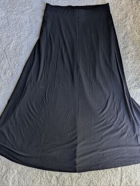 LOFT Black Maxi Skirt with Wide Waistband - Size S